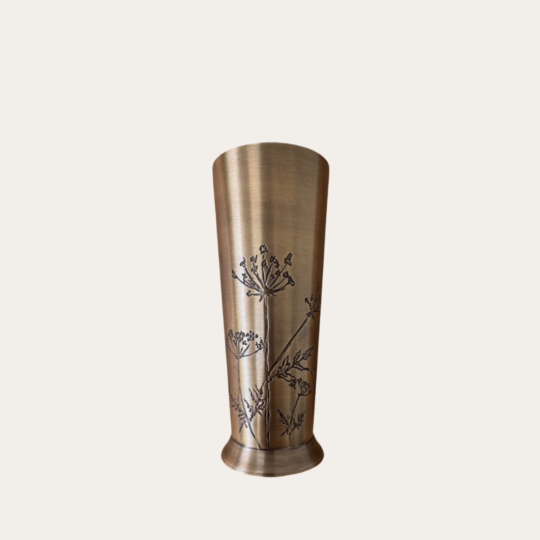 Brass Cow Parsley Vase