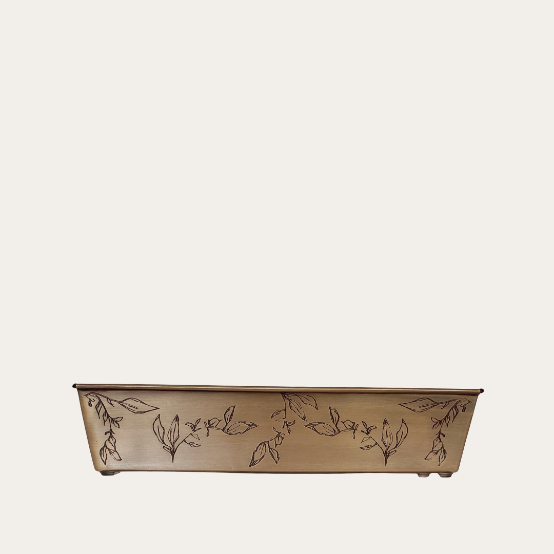 Brass Leaf Planter