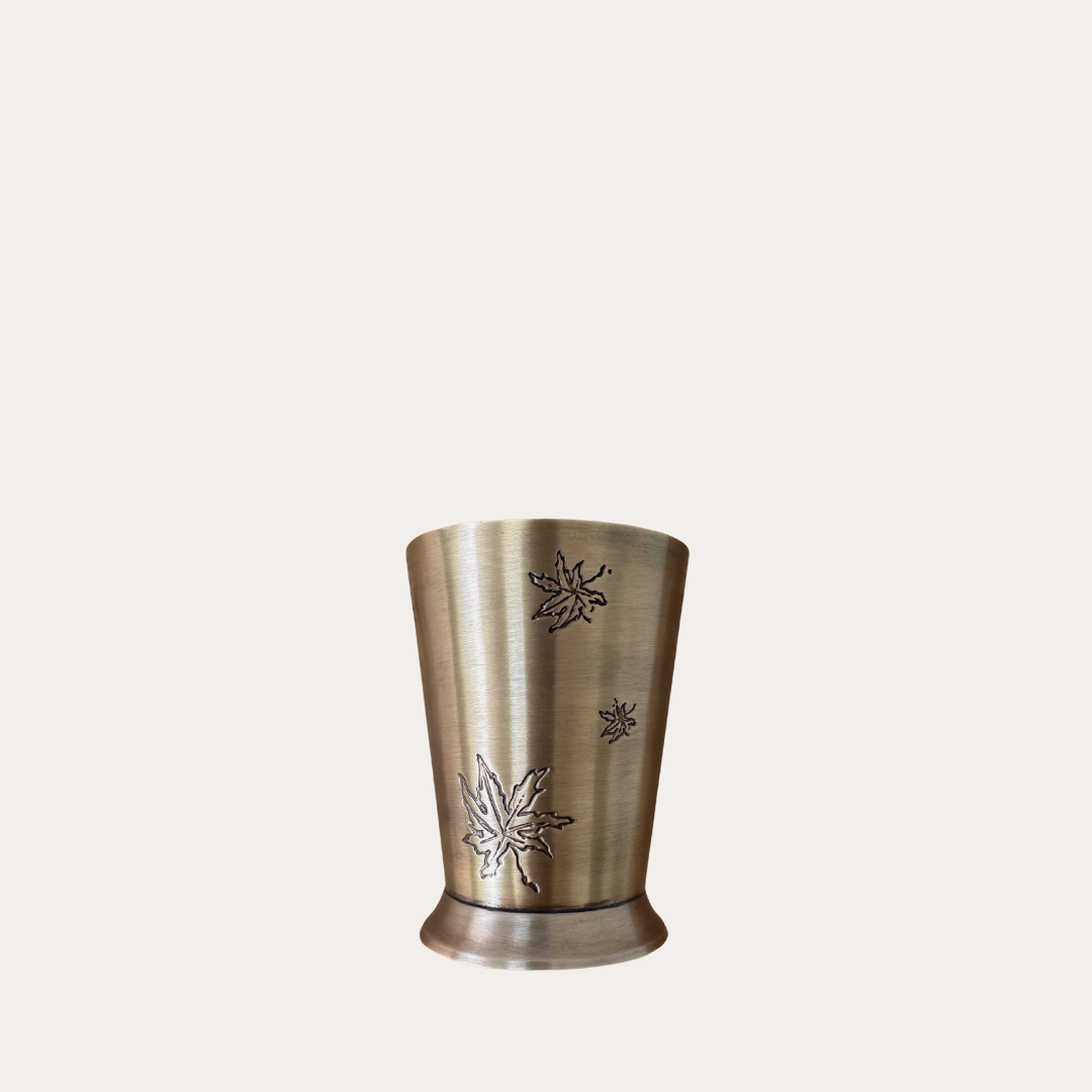 Brass Leaf Vase