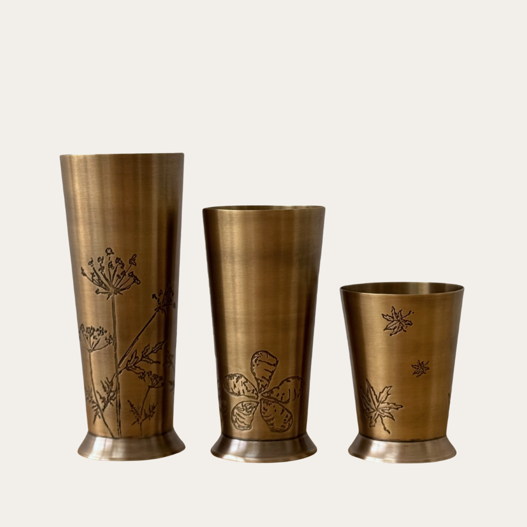 Brass Vase Seasonal Trio (Set of 3)