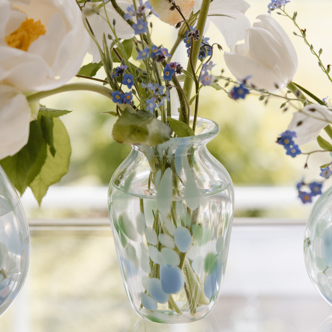 Coastal Heath Glass Bud Vase
