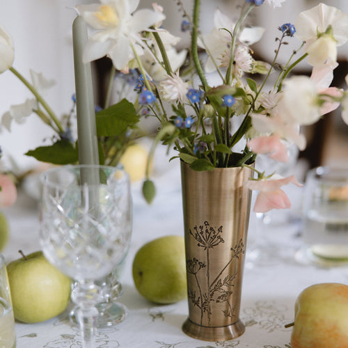 Brass Cow Parsley Vase