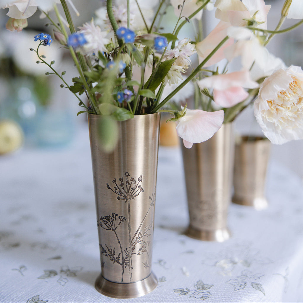 Brass Cow Parsley Vase