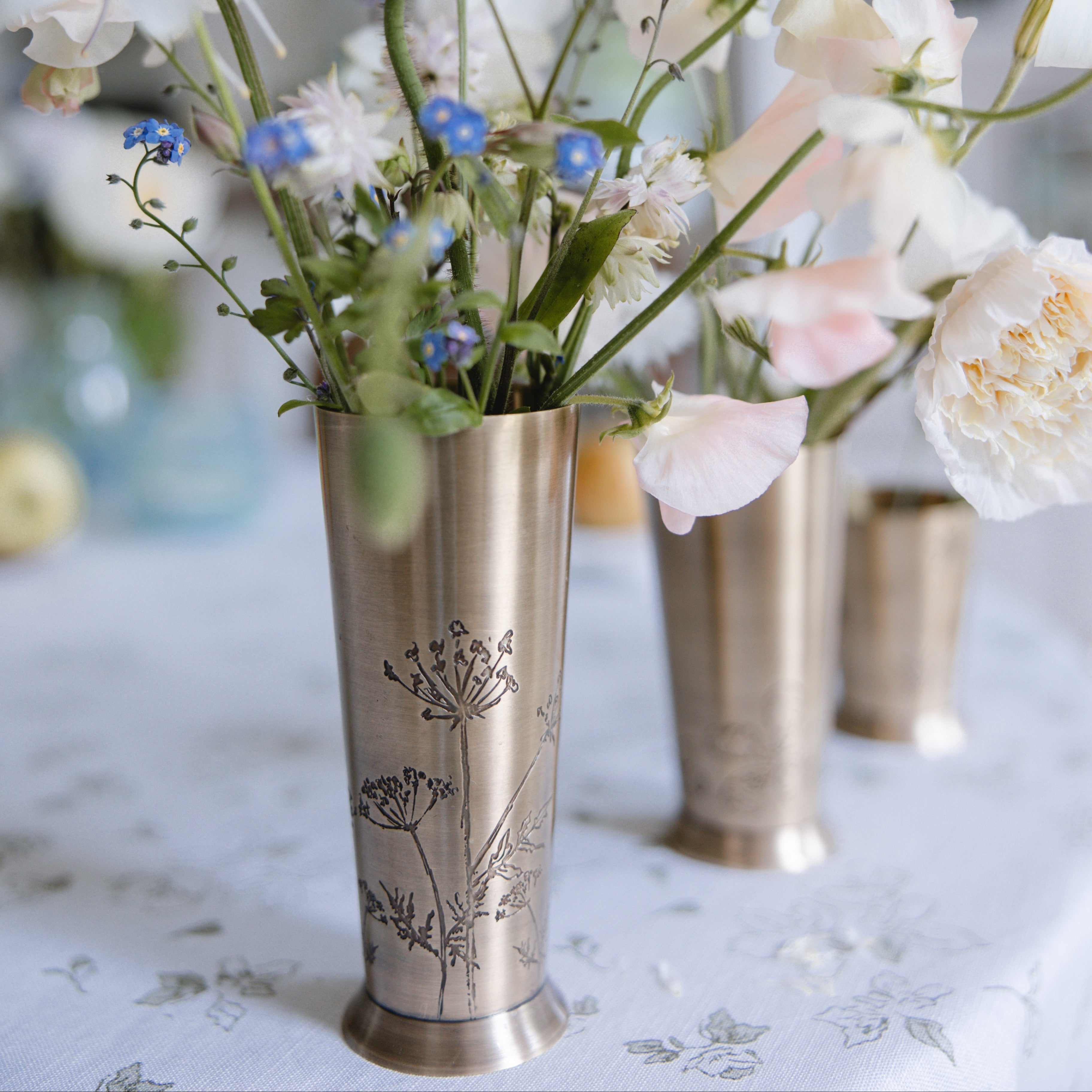 Brass Cow Parsley Vase
