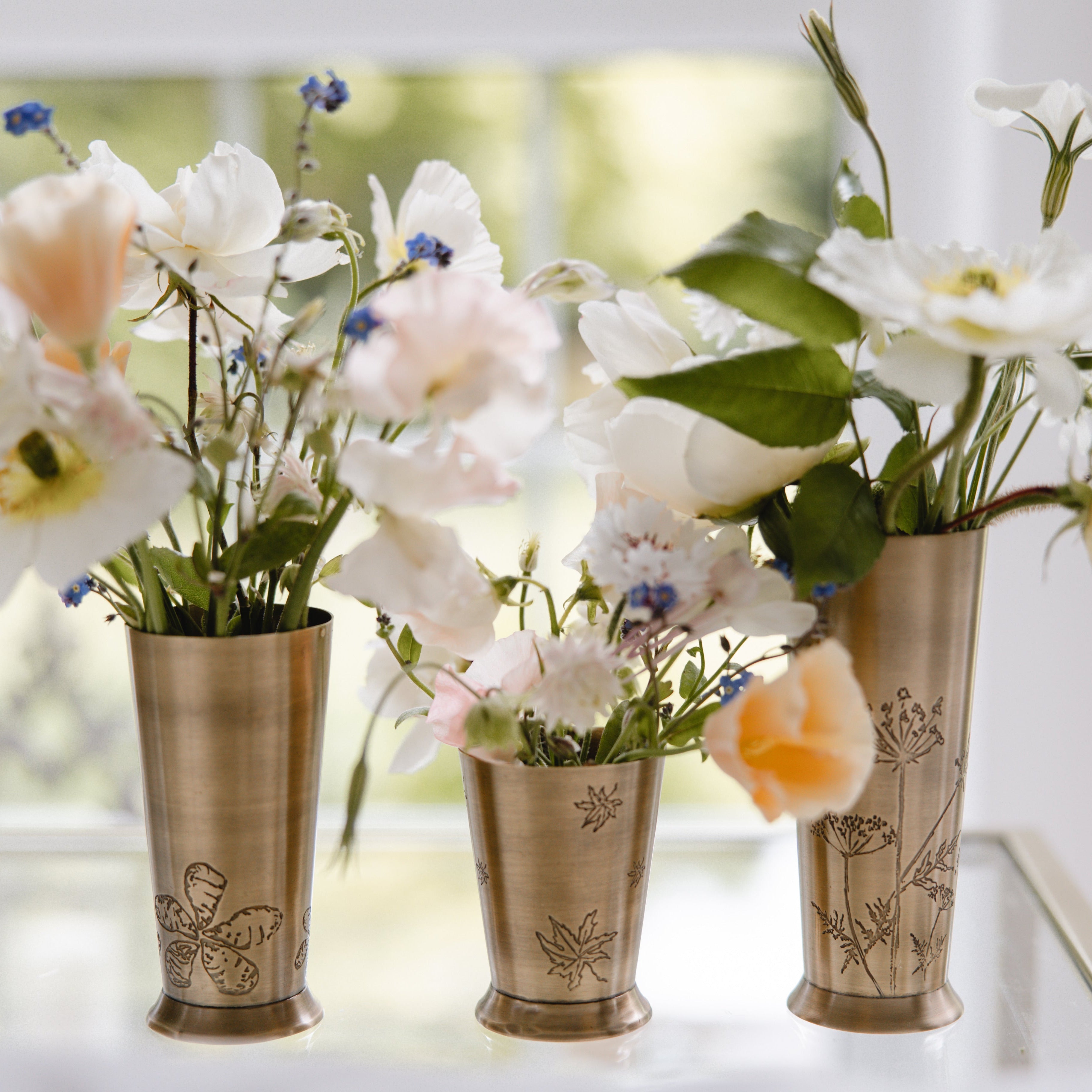 Brass Cow Parsley Vase