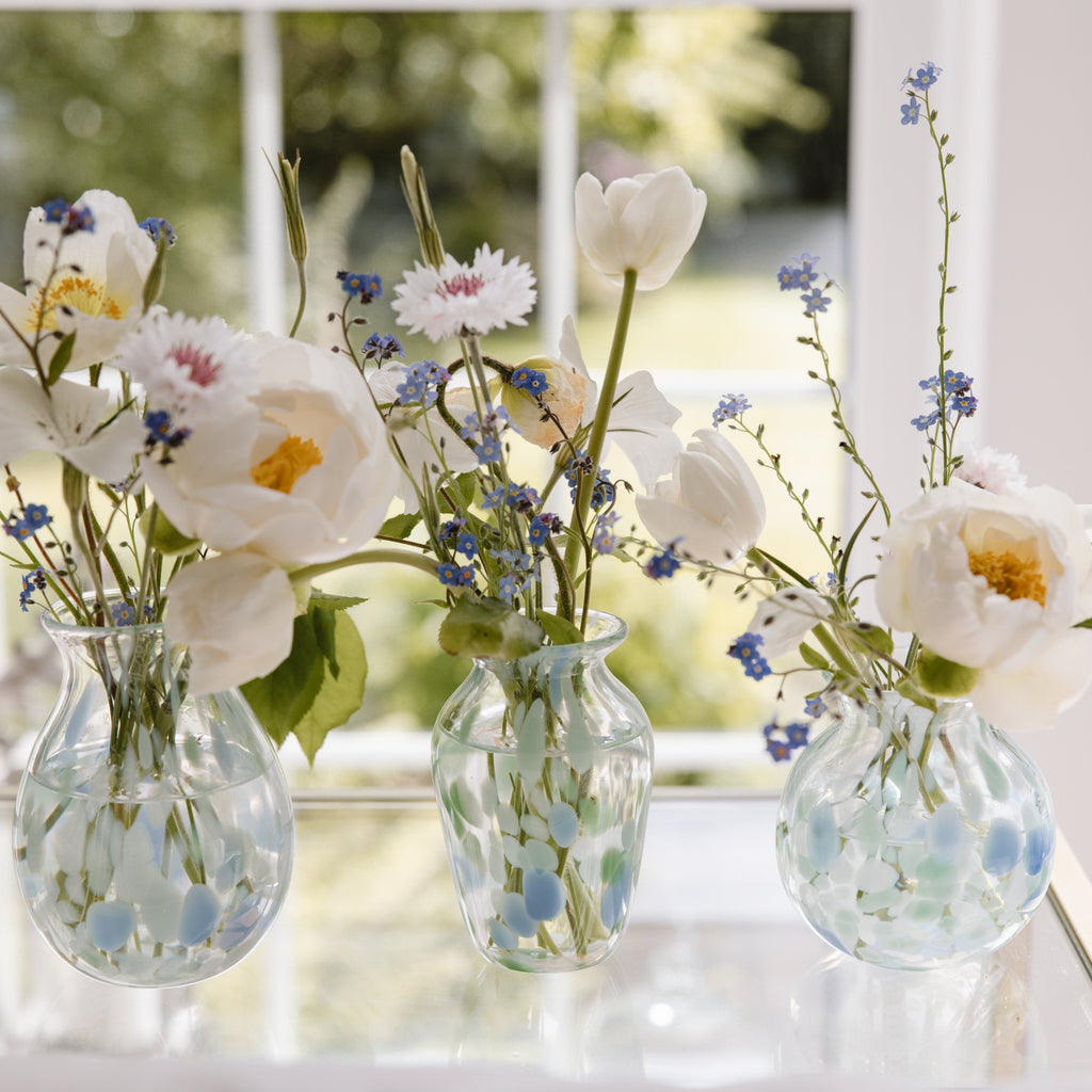 Coastal Heath Glass Bud Vase