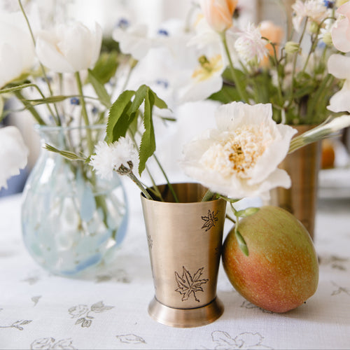 Brass Leaf Vase