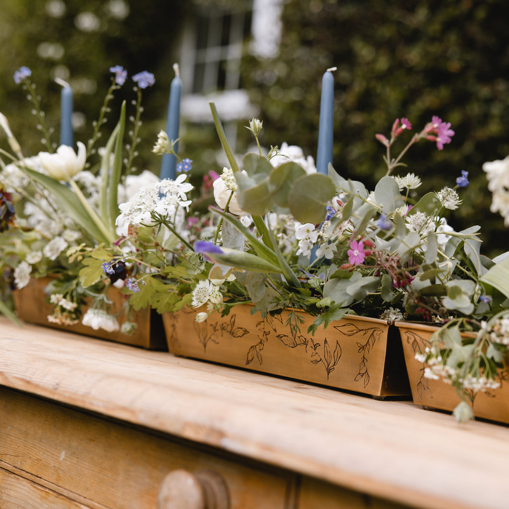 Brass Leaf Planter