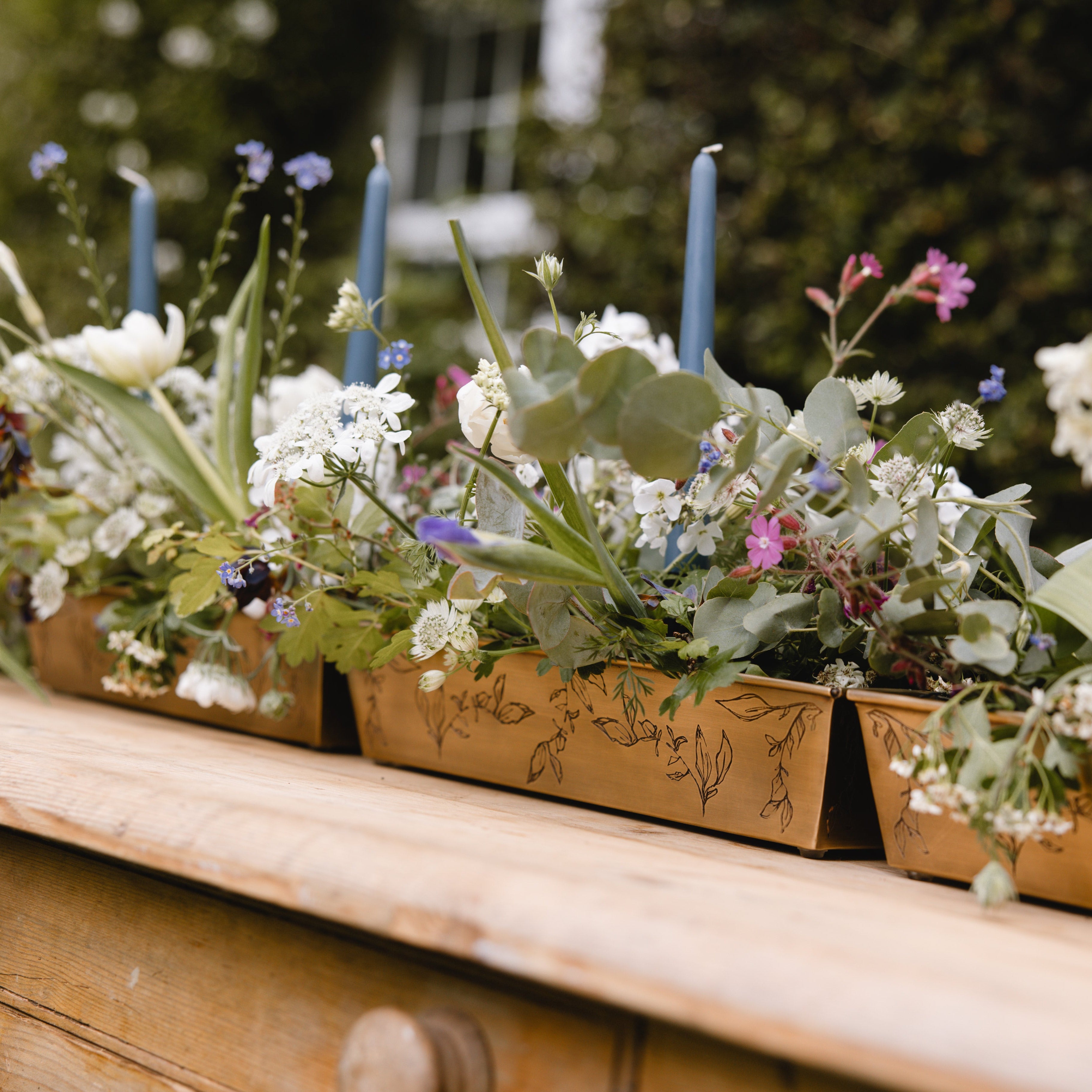 Brass Leaf Planter