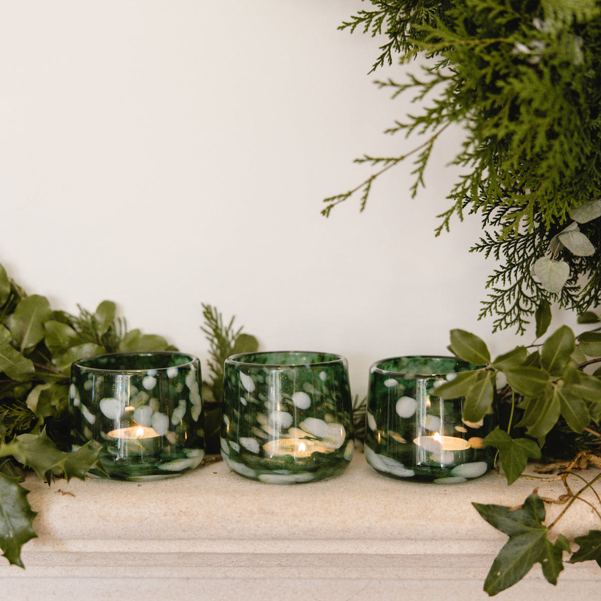 Mosslight Glass Tealight Holder