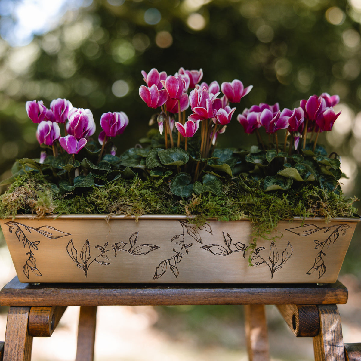 Brass Leaf Planter